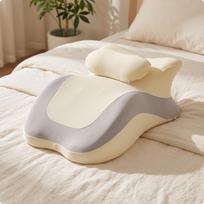 Pagalvė su nuimamu paminkštinimu | Nuimama, atraminė, kontūruota atminties putplasčio pagalvė, studentų bendrabučiui Light Yellow