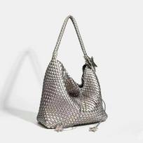 Retro Guns, The Same Hand-Woven Bag, Lazy Wind Bucket Bag, Women'S Bag, Star Pendant, Armpit Bag, No Label. length 37 width 16 height 30cm large size gray
