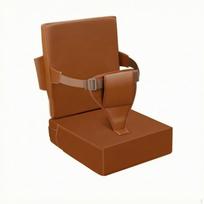 Chair Booster Cushion Supportive with Straps Waterproof Seat Pad for Young Children, 32x36cm oranžinė