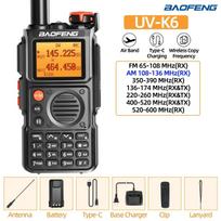 Baofeng K6 Walkie Talkie CB UV Dual Band Ham Radio a Pilas Long Range For Camping Two Way Radio FM 16km Type-C Small Portabl US