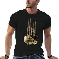 Sagrada Familia TShirt Unisex t shirts high quality luxury brand t shirt Unisex cotton Unisex t shirt heavy cotton Tshirt M black