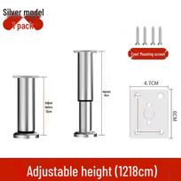 Reguliuojamos nerūdijančio plieno baldų atraminės kojos spintelėms, stalams, sofoms, televizoriams ir lovoms Stainless Steel Finish 12-18cm Adjustable