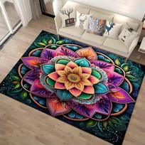 15 Size 3D Mandala Area Carpet Rug for Living Room Bedroom Home Sofa Doormat Decoration,kids Non-slip Floor Mat Gift 40x60cm (16x24in) gray