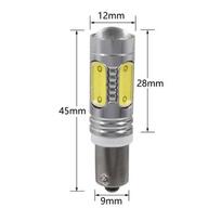 2vnt LED automobilių LED modifikavimo žibintai H21W BAY9S atbulinės eigos žibintai vairo galiniai rūko žibintai nenaudingi žibintai Flat angle (120°) 24V balta