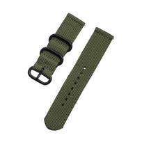 Austinė nailoninė laikrodžio apyrankė, riešo apyrankė 18 mm 20 mm 22 mm 24 mm greito atsegimo 18mm armijos žalia spalva