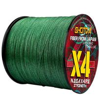 1000M 4 sruogų pintas žvejybos valas, daugiagijinis siūlas X4 karpinis PE viela 10-80LB 0,11-0,50 mm 50lb žalia