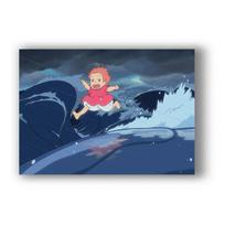 Ponyo ant uolos Klasikinio animacinio filmo plakatai ir spaudiniai Sienų dailė Paveikslas Abstrakčiai dekoratyvus namų dekoras Cuadro Decorativo 50cm×80cm NoFrame