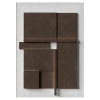 Skandinaviškas rudas 3D efekto geometrinis abstraktus paveikslas ant drobės Modernūs minimalistiniai paveikslai Sienų menas Estetinis plakatas Svetainės dekoras 40x60cm