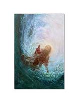 Vintažinis Jėzus Kristus Dievo ranka Drobės tapybos plakatas ir spaudinys katalikų krikščioniškas sienų menas, skirtas gyvenamojo kambario namų dekoravimui 21x30cm No Frame