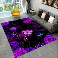 Svajonės Drugelio Gėlės Plotas Kilimas Didelis, Kilimas Namų Svetainei Miegamajam Sofa Prieangio Kilimėlis Dekoras, Vaikų Žaidimams Neslystantys Grindų Kilimėliai 40cm x 60cm gray