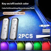Automobilio durelių žibintai LED pasisveikinimo lemputė Magnetinis valdymas USB įkrovimas Automatiškai atidarytos durys Saugi, apsauganti nuo susidūrimo avarinė signalinė lemputė 2PCS blue