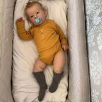50 cm Reborn Boy Doll Liam Rankų šaknų plaukų lėlė su 3D dažytomis odos gyslomis Matomi lėlės žaislai dovanoti 50cm Yellow Cloth Doll