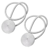 2 pakuočių magnetinės užuolaidų sagtys Tvirtas magnetas be skylučių Užuolaidų užraiščiai Poliesterio apvalaus dizaino atramos, skirtos svetainei miegamajame pilka