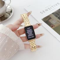 Nerūdijančio plieno dirželis skirtas Samsung Galaxy Fit3 Band Metalinė apyrankė Galaxy Fit 3 SM-R390 apyrankės keitimo priedai For Samsung Galaxy Fit 3 auksas