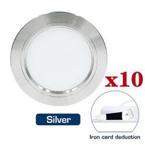 10vnt/stal. LED apatinis apšvietimas 12V 24V 110V 220V taškinis apšvietimas 5W 9W 12W 15W 18W įleidžiamas LED lubų apatinis apšvietimas šaltai šiltai balta lempa DC12V 9W&Warm White