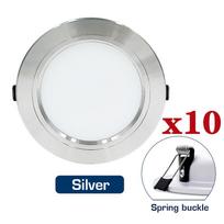 10vnt/stal. LED apatinis apšvietimas 12V 24V 110V 220V taškinis apšvietimas 5W 9W 12W 15W 18W įleidžiamas LED lubų apatinis apšvietimas šaltai šiltai balta lempa DC12V 15W&Warm White