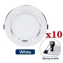 10vnt/stal. LED apatinis apšvietimas 12V 24V 110V 220V taškinis apšvietimas 5W 9W 12W 15W 18W įleidžiamas LED lubų apatinis apšvietimas šaltai šiltai balta lempa AC220V 5W&Warm White
