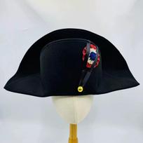 Prancūzų Napoleono kepuraitė Napoleono klasikinė dviejų ragų kepurė yra istorinė reprodukcija 59CM black