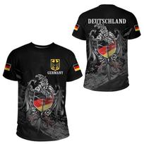 Vokietijos emblema Vėliava Kamufliažas T-shirt Vyrams ARMY VETERANAS Taktiniai Viršutiniai Drabužiai 3D Deutschland Karinis Kamufliažas Spausdintas T-shirt Trumpomis Rankovėmis 5XL gray