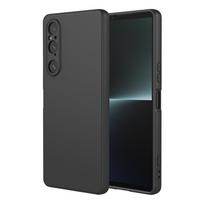 Naujas lankstus skysto silikono dėklas, skirtas Sony Xperia 1 VI 10 V 5 apsauginis dangtelis, buferis Fundas Coque Capa Shell Sony Xperia 5 V juoda