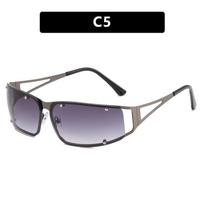 Women's sunglasses, metal hollow new personalized Spice Girl fashion glasses, sun protection, beach driving travel men's sunglasses