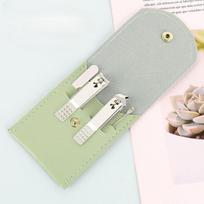 Manicure Set 16-piece Matcha Green Fold Manicure Pedicure Knife Clipper Care Kit Nail Clippers Tool Set 4 pcs 10*7cm white