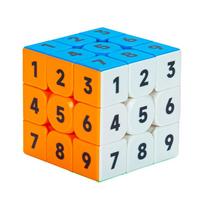 3x3 Rodyklės/Skaitmenys/Raidės/Saulės metai Magiško kubo Švietimo dėlionės Žaislai Magiški kubai Vaikams Vaikams blue