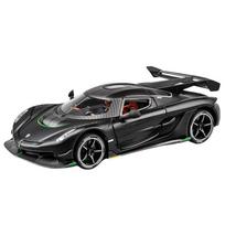1/24 Koenigsegg Jesko Attack Lydinio Sportinio Automobilio Modelis Diecast Metalinis Lenktyninio Automobilio Modelis Simuliacinis Garsas ir Šviesa Vaikų Žaislas Dovana juoda