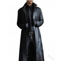 Vyriška striukė, apverčiama apykakle, lygi dirbtinės odos vyriški rudeniniai paltai, atsparūs vėjui, gatvių apranga Slim Fit, ilgomis rankovėmis, vyriškas paltas M juoda