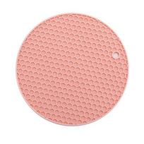 1vnt silikoninis nuo nudegimo kilimėlis, buitinės virtuvės stalviršio apsauga, karščiui atsparus, neslystantis apskritas silikoninis kilimėlis 7x7inch beige