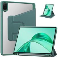 Dėklas Honor Pad X8a dėklui 11  Trijų dalių PU odos Akrilinė nugarėlė Stovas Honor Pad X8a X 8a dėklui su su pieštuko laikikliu Honor Pad X8a 11 tamsiai žalia spalva