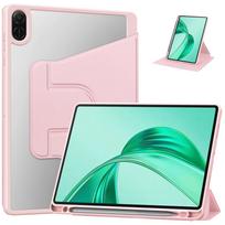 Dėklas Honor Pad X8a dėklui 11  Trijų dalių PU odos Akrilinė nugarėlė Stovas Honor Pad X8a X 8a dėklui su su pieštuko laikikliu Honor Pad X8a 11 rožinė