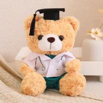 Mielas meškinas daktaras pliušinis žaislas Teddy meškinas meškinas daktaras medicinos studentas lėlė dovanojanti baigimo dovaną bendraklasiams 23cm