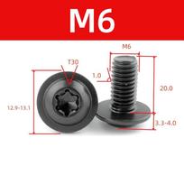304 Torx varžtas M4 M5 M6 M8 Nerūdijančio plieno Juodos spalvos Torx varžtas su padėklu galvute Motociklui, Motoroleriui, Keturračiui, Mopedui Plastikinis dangtelis X 8mm