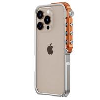 Prabangus aliuminio rėmelio telefono dėklas iPhone 16 Pro Max 15 Plus 14 Pro 13, kietas, smūgiams atsparus buferis, su šilumos išsklaidymu iPhone 15 sidabras