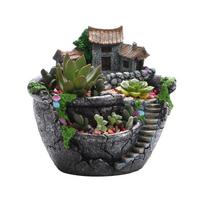 Augalų vazonas Sukulentų vazonas su mielu nameliu Gėlių krepšelis Vazonas Sodas Dekoracija sidabras