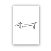 Picasso Minimalistinis Gyvūnas Šuo ir Taikos Balandis Drobės Tapyba Sienos Menas Paveikslai Plakatai ir Spaudiniai Svetainei Miegamajam Namų Dekoras 12X18inch 30x45cm