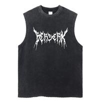Anime Berserk Grafinis Gotikinis Vyriškas Marškinėlis Be Rankovių Vasaros Y2k Drabužiai Vyras Rankovių Neturintis Marškinėlis Senovinis Išplautas Per didelis Harajuku 3XL black