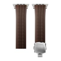 Guminė apyrankė Apple Watch 46mm 45mm 44mm 42mm Sportinė apyrankė Iwatch Ultra 2 1 49mm Series 10 9 8 7 Se 6 5 Prabangus apyrankė Series10 46mm &B ruda
