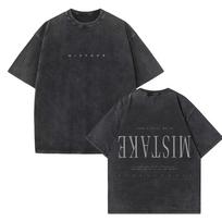 NF HOPE Albumas Skalbti Marškinėliai MISTAKE Muzika Hip Hop Vintage Skalbti Medvilniniai Marškinėliai Unisex M black