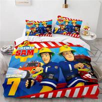 3D Animacinis Spausdintas Gaisrininko Sam Antklodės Užvalkalų Rinkinys HD Antklodės Užvalkalas Lovos Patalynė Vaikams Lovos Patalynės Rinkinys Miegamojo Dekoras Baby 120x150cm