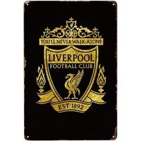 Liverpool-Senovinė skardinė plokštelė su kavinės-baro-naktinio klubo logotipu 20*30cm beige