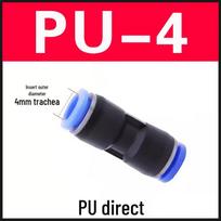 Pneumatiniai greito sujungimo jungikliai: PU oro žarna tiesi, PV L formos, PE T formos, PY Y formos