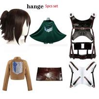Cosplay Anime Levi Ackerman Mikasa Ackerman Cosplay kostiumas Eren Jaeger kostiumai Hange Zoe Cosplay kostiumas AOT Visas komplektas as the picture-S black