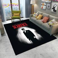 Scarface 3D Klasikinis Filmas Tony Kilimas Prie Durų Kilimas Namams Svetainei Miegamajam Sofai Durų Kilimėlis Dekoras, Vaikų Žaidimų Vietos Kilimas Neslystantis Grindų Kilimėlis 40x60cm gray