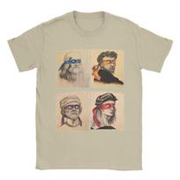 Mokslinės Vėžliukai T-shirt Vyrams Grynos Medvilnės Linksma T-shirt Apvalus Kaklas Mutantinis Ninja Renesanso Marškinėliai Trumpomis Rankovėmis Drabužiai Suaugusiems L beige