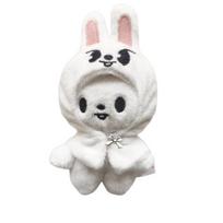 Skzoo 10 cm pliušinis raktų pakabukas su gyvūnų dizainu kolekcionieriams ir gerbėjams Rabbit white