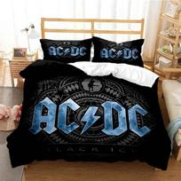 3D Spausdintas AC/DC Roko Grupės Patalynės Komplektas Viengulio, Dvigulio, Karalienės, Karaliaus, Cal Karaliaus Dydžio Lova Patalynės Komplektas 70x133cm 2pcs black