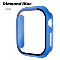 Stiklas+Dangtelis Apple Watch Ultra3 49mm dėklas 46mm 42mm 44mm 40mm 45mm 41mm 38mm buferis Ekrano apsauga iwatch serija11 10 9 8 7 6 5 4 SE3 Priedai 45mm mėlyna