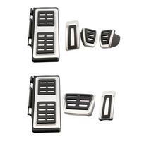 Jameo Auto Car Pedals Foot Fuel Brake Clutch Cover for Volkswagen VW Passat B8 Golf 7 Tiguan 2017 - 2022 for Seat Leon 5F AT 2 Pieces white